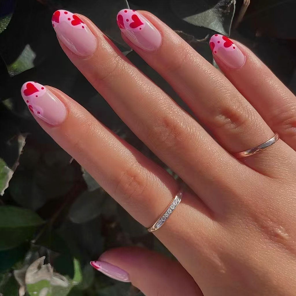 Heart Pattern Nail Art
