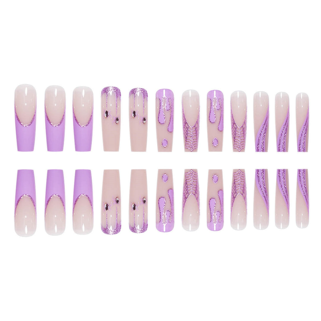 Artistic Long Press-On Nails Kalsten