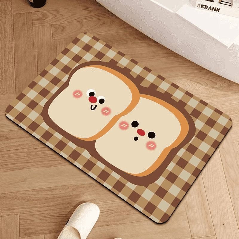 Cartoon Dog-Themed Decorative Bath Mat for Home