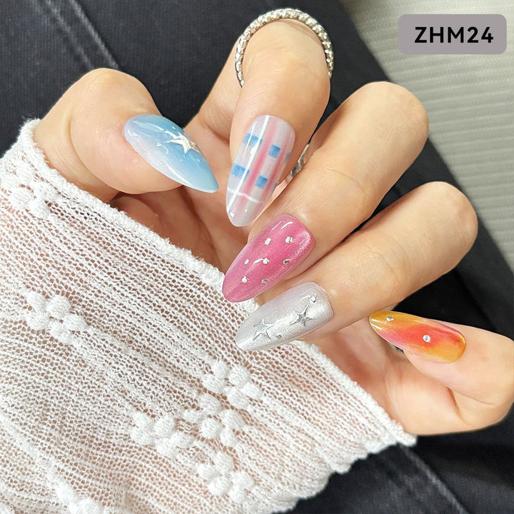 Starry Themed Press-On Nail Set Kalsten