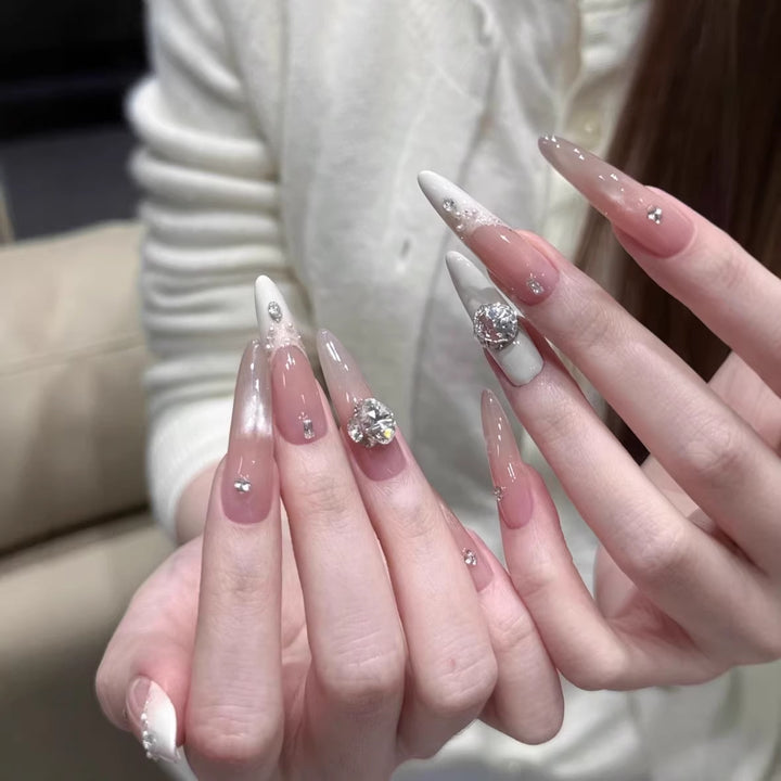 Glamorous Acrylic Stiletto Nail Extensions