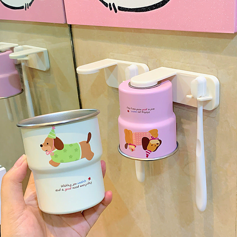 Wall-mounted toothbrush holder with playful animal design Kalsten