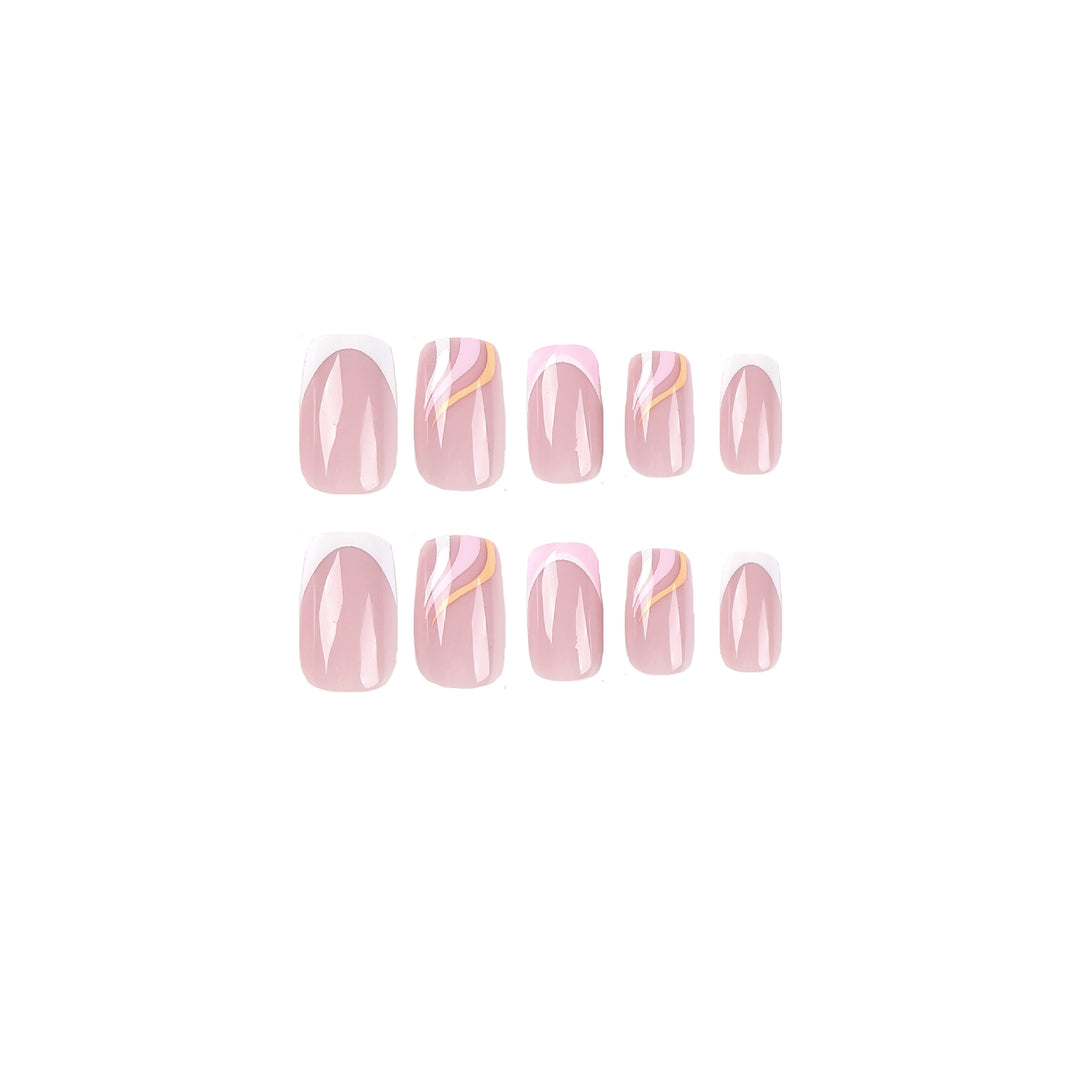 Artful Gel Nails with Elegant Accents Kalsten