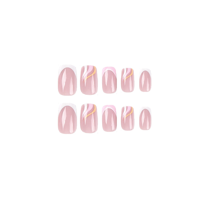 Artful Gel Nails with Elegant Accents Kalsten