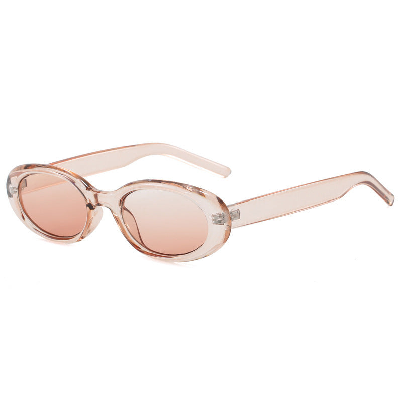Women's oval sunglasses with transparent effect and UV protection Kalsten