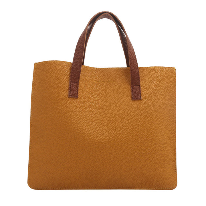 Elegant Textured Leather Tote Bag