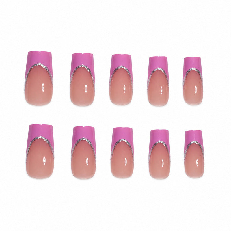 Premium Artificial Nail Set with Elegant Decoration Kalsten
