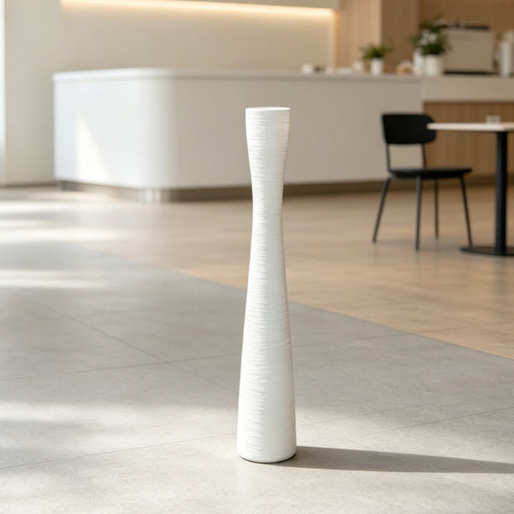Tall Vertical Ribbed Decorative Vase Kalsten
