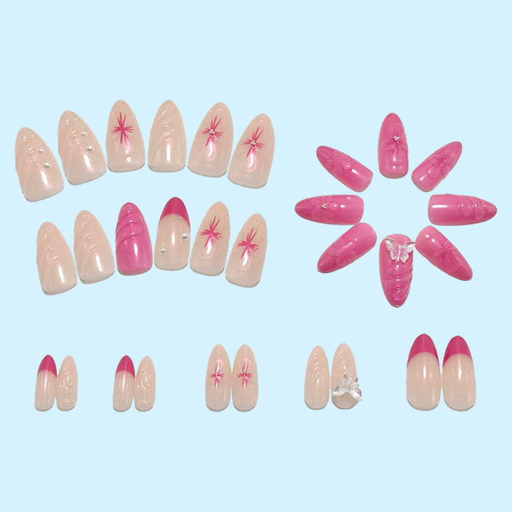 Artificial nails with floral accents Kalsten