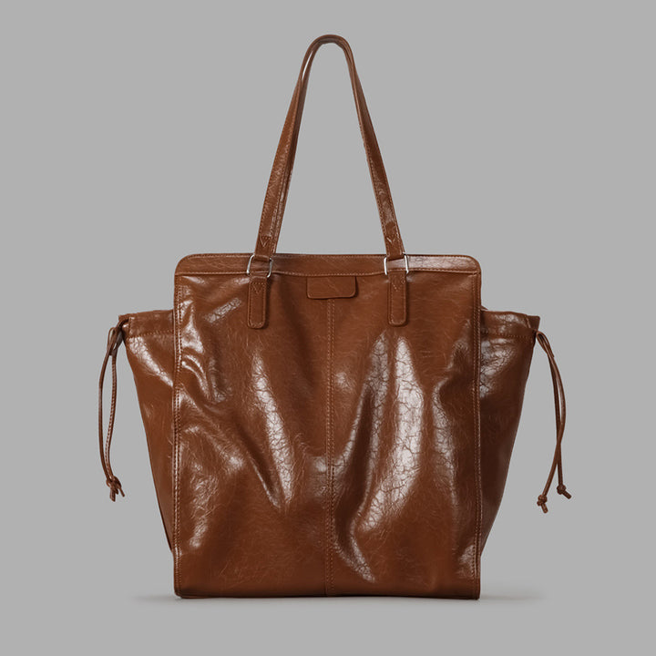Luxurious Multi-Pocket Leather Tote Bag