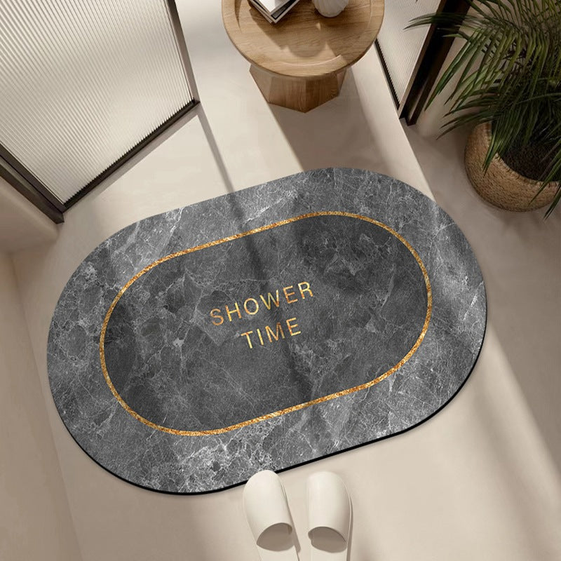 Luxurious Marble Design Bath Mat