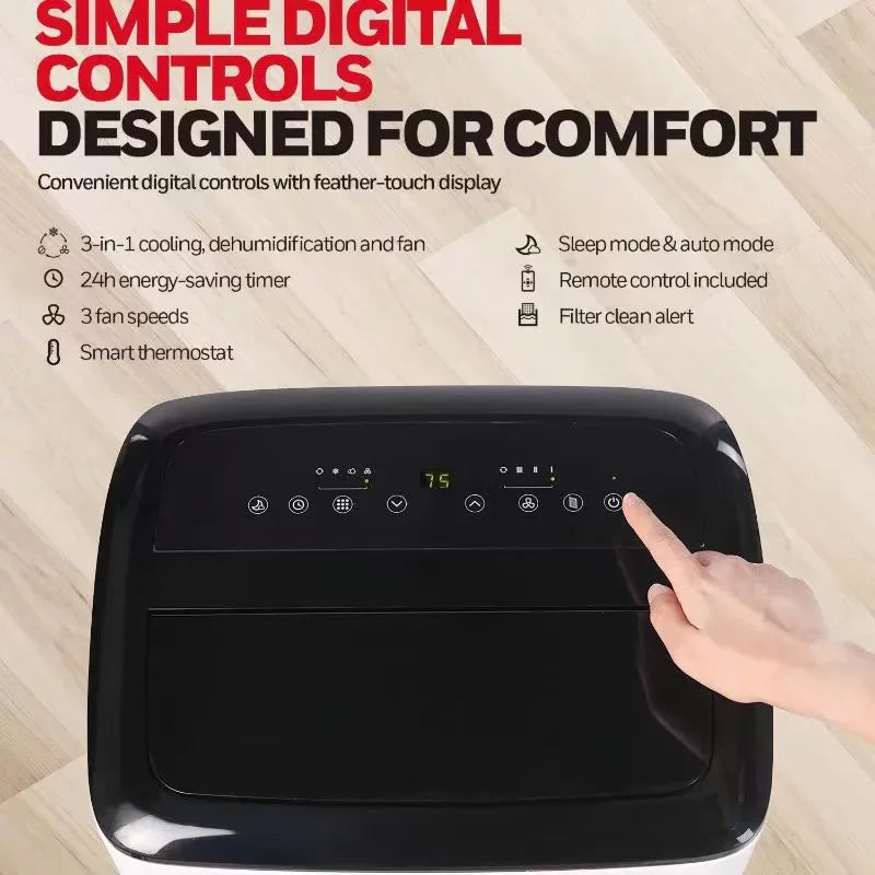 Unisex One Size smart portable air conditioner with WiFi app control, dehumidifier, fan and digital touch display Kalsten