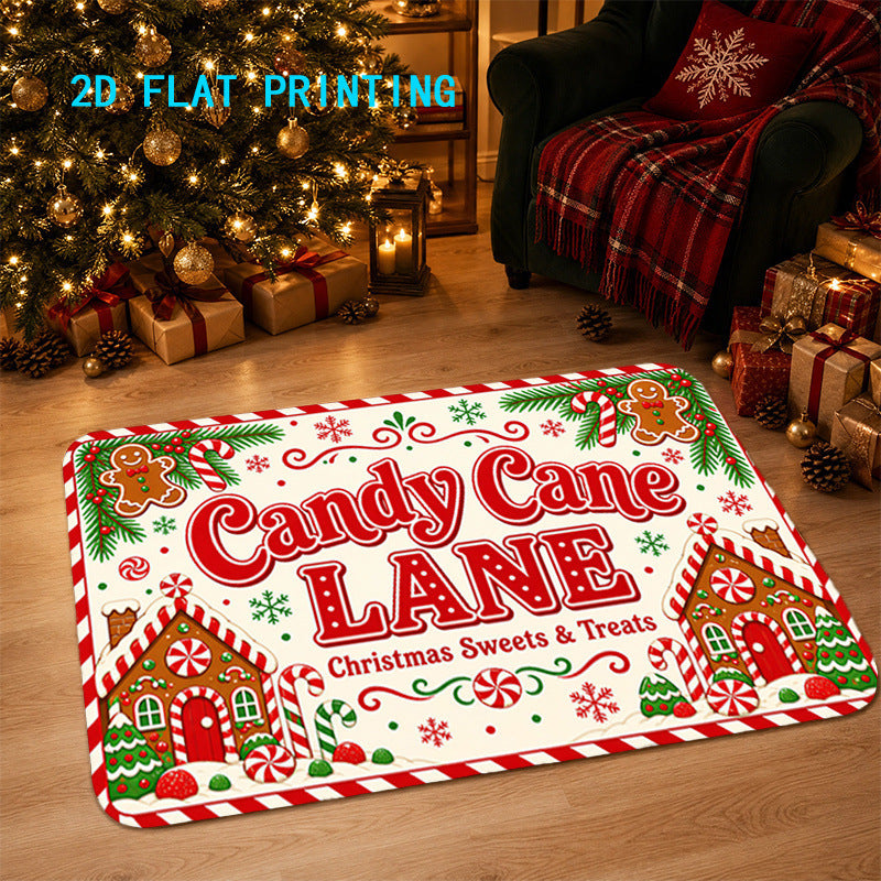 Festive Christmas Themed Area Mat Decor