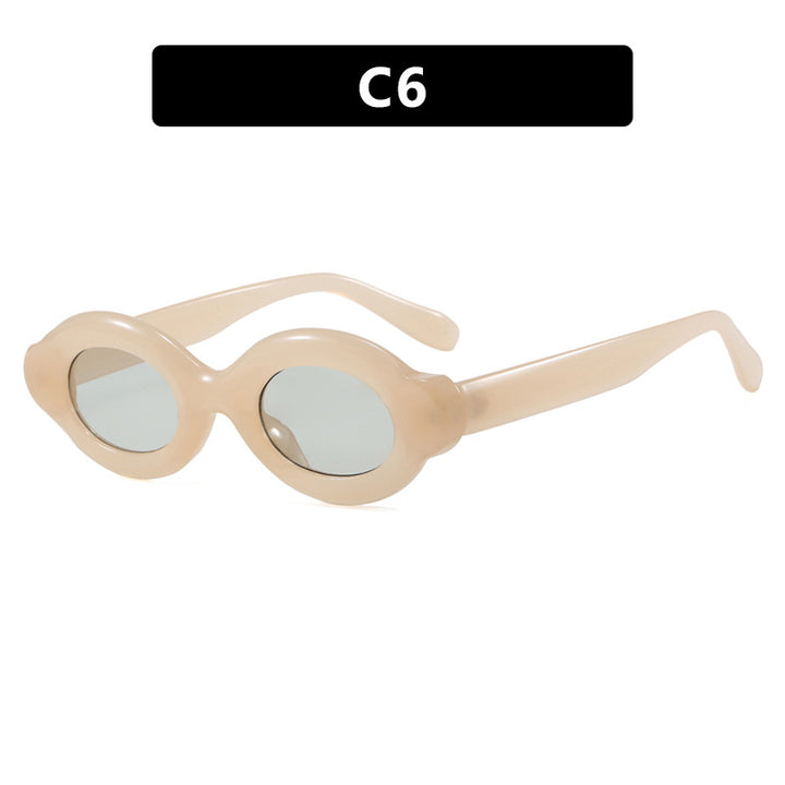 Women's sunglasses in trendy retro design with oval lenses Kalsten