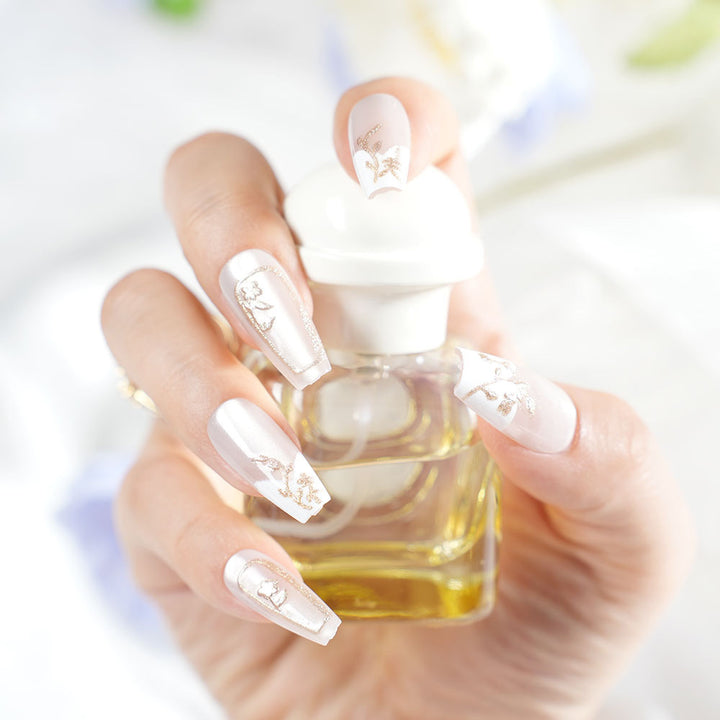 Floral Design Press-On Nail Set Kalsten