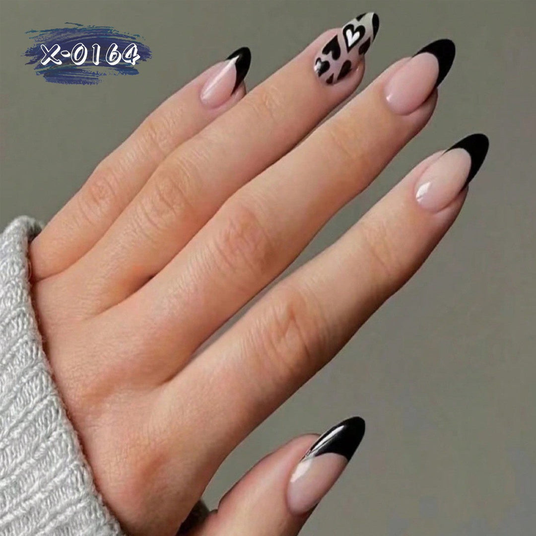 Elegant Pointed French Tip Nail Art Set