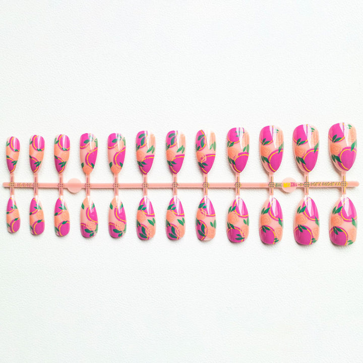 Floral Rose Acrylic Nail Art