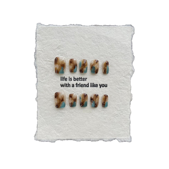 Artistic Acrylic Press-On Nail Set