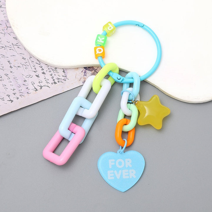 Playful keychain with colorful plastic chains Kalsten