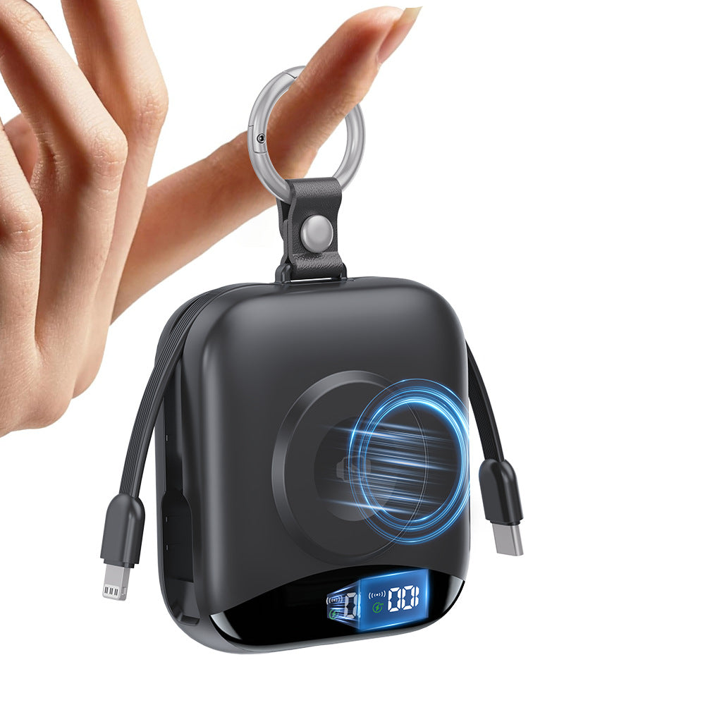 Portable inductive charger with integrated battery and LCD display Kalsten