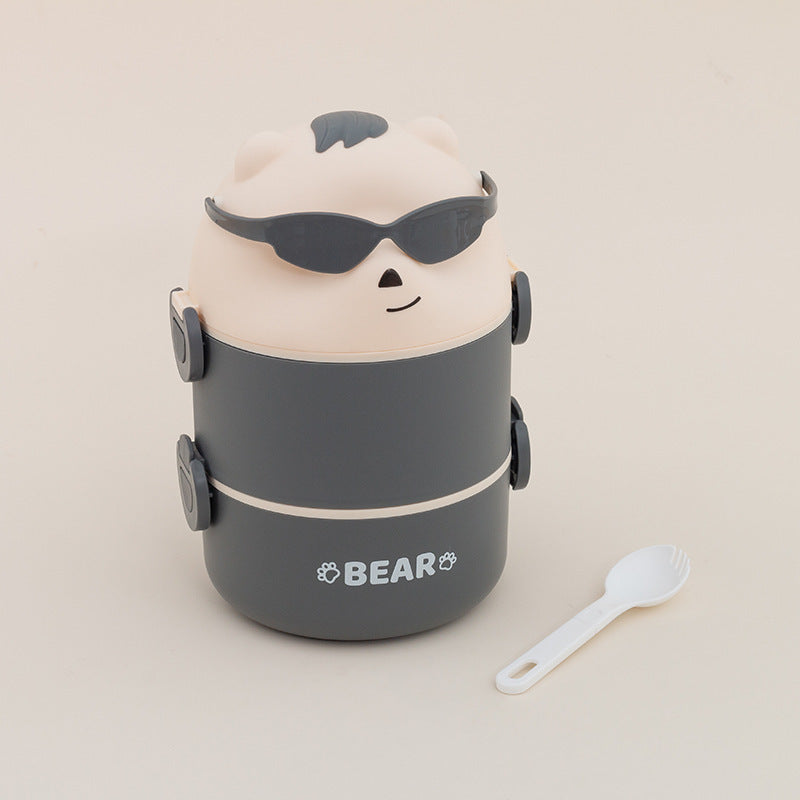 Cute Bear-Themed Portable Snack Container