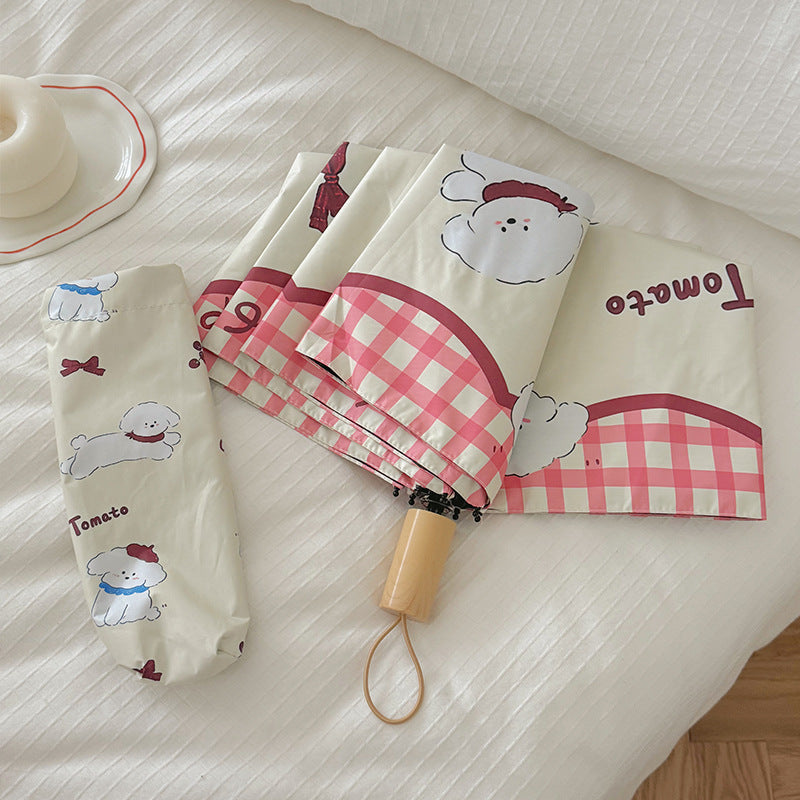 Women's Foldable Umbrella with Adorable Animal Design Kalsten