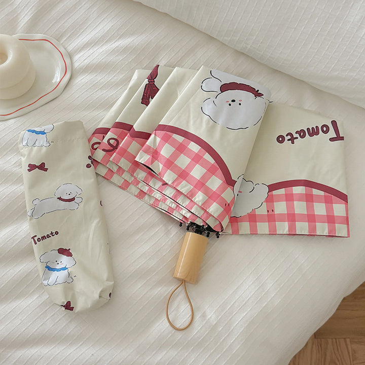 Women's Foldable Umbrella with Adorable Animal Design Kalsten