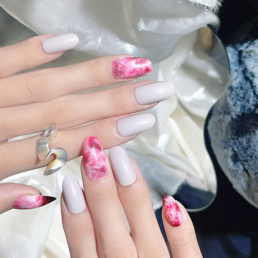 Premium Artistic Marble Effect Press-On Nails