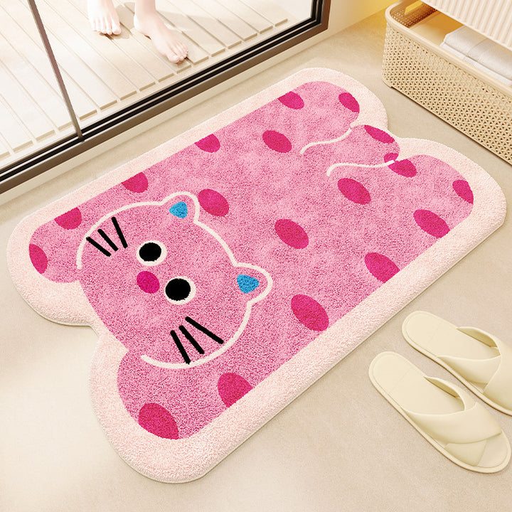 Cartoon Animal-Themed Bath Mat Kalsten