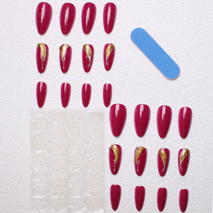 Elegant Stiletto Press-On Nail Art Kalsten
