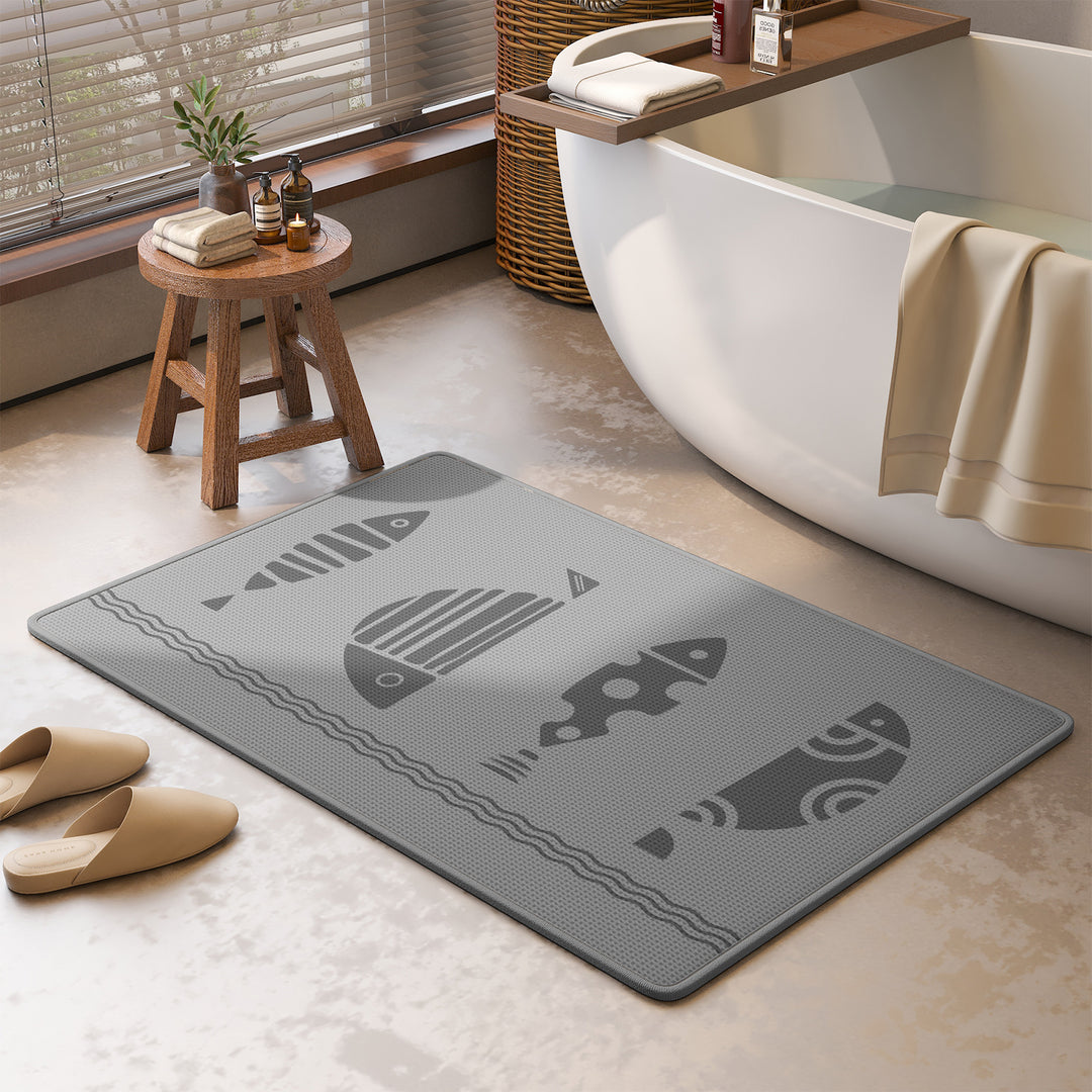 Decorative Fish Pattern Bath Mat