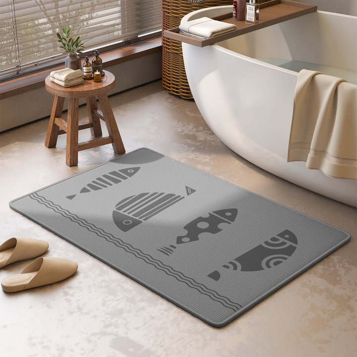 Decorative Fish Pattern Bath Mat