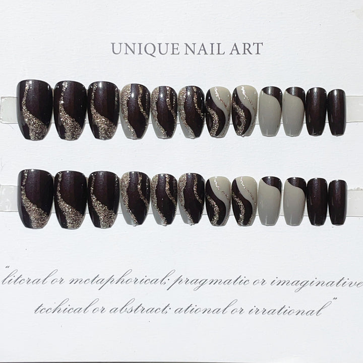 Sparkling Gradient Press-On Nail Set