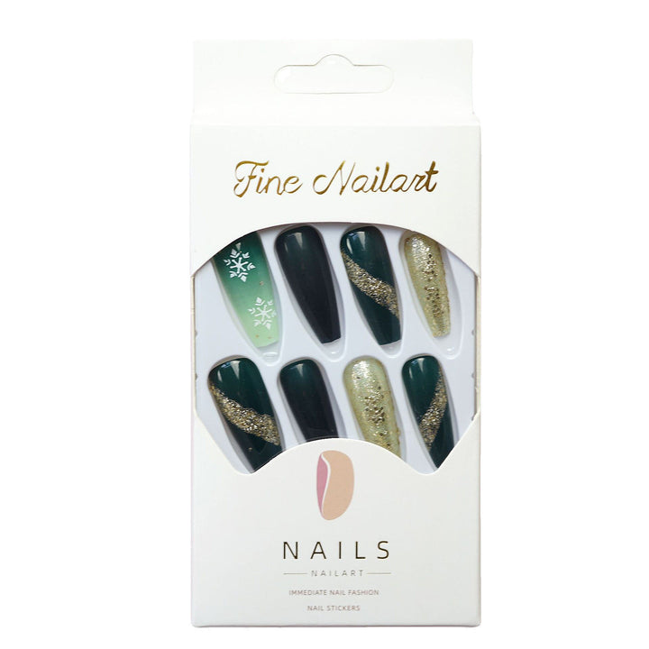 Glittery Long Stiletto Press-On Nail Set Kalsten