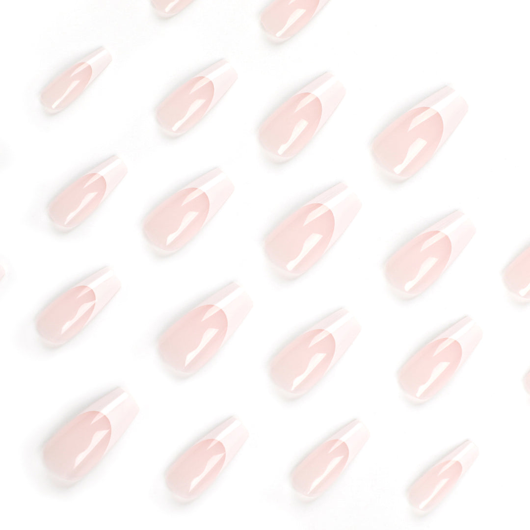Artful nail extensions with translucent French tip Kalsten