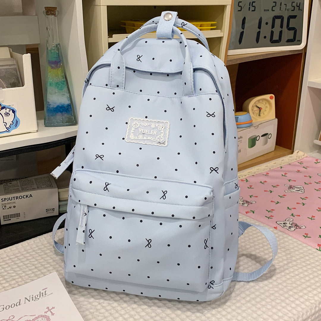 Stylish Dot-Printed Backpack Kalsten