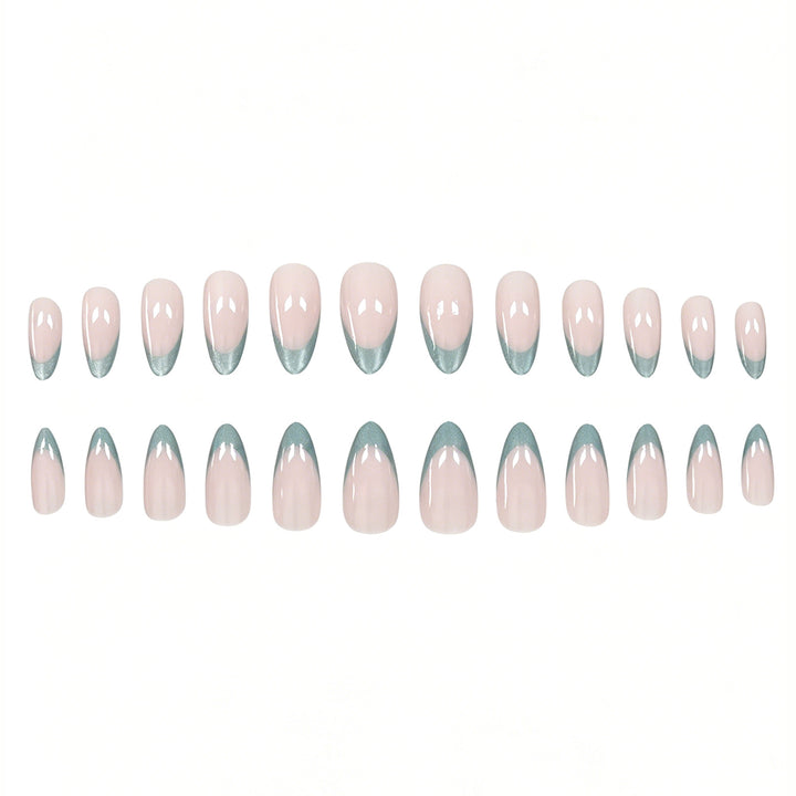 Gradient Glitter French Tip Nail Enhancements Kalsten