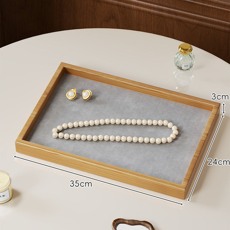 Twelve-Compartment Bamboo Jewelry Organizer Tray