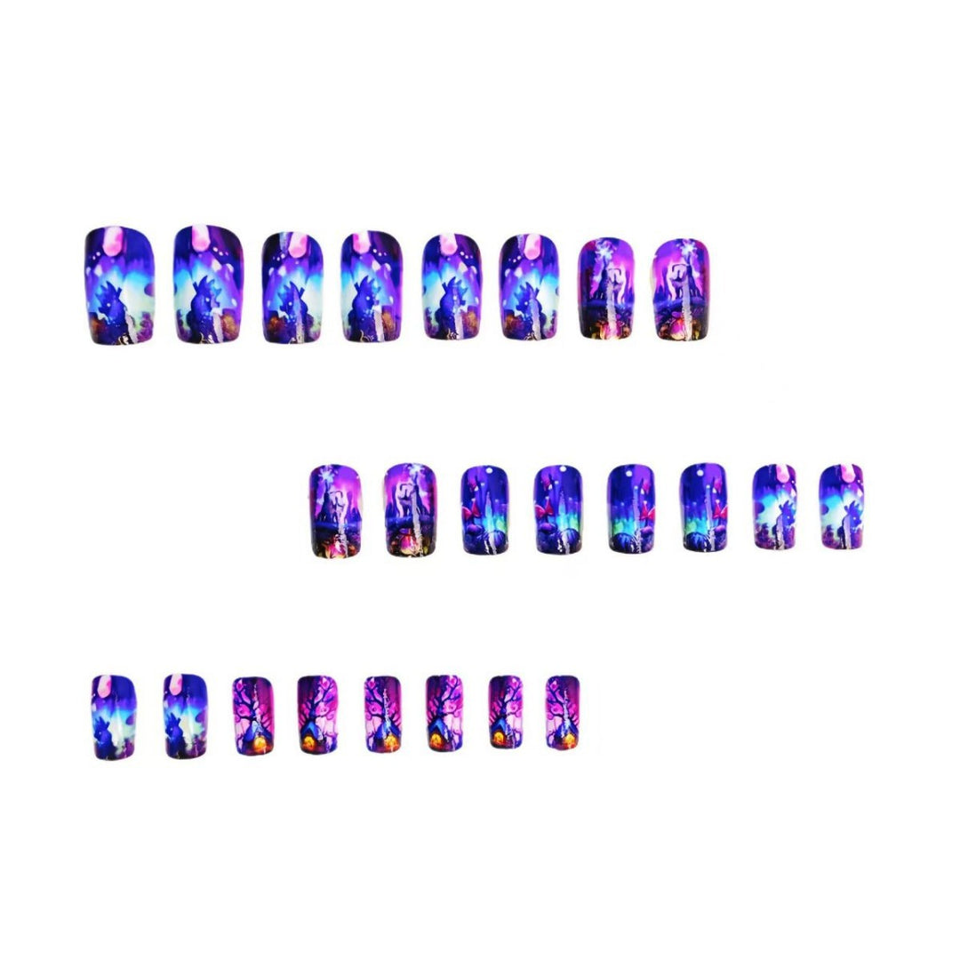 Artificial nail set with imaginative fairy tale motifs Kalsten