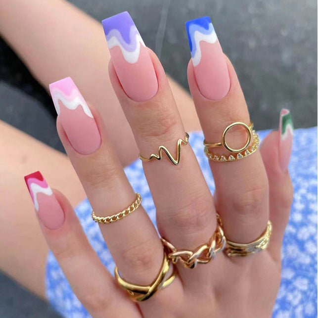 Artistic Gradient Nail Extensions