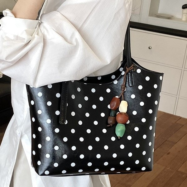 Stylish Polka Dot Tote Bag