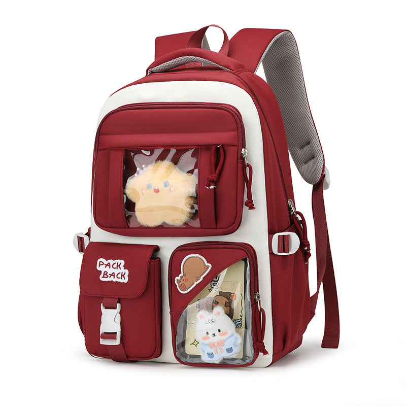 Playful backpack with transparent compartments Kalsten