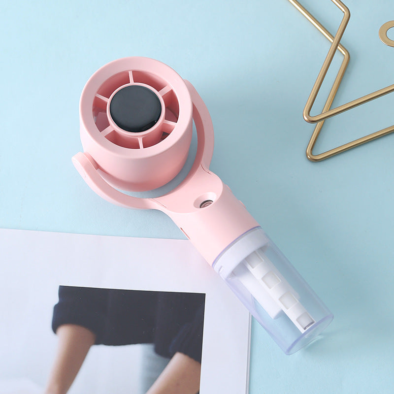 Cooling portable handheld misting fan with adjustable tilt, USB rechargeable and detachable water tank Kalsten
