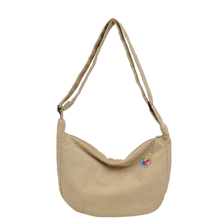 Casual Corduroy Shoulder Bag