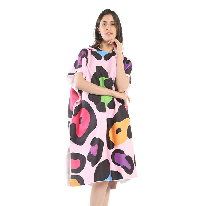 Beach dress with tropical print Kalsten