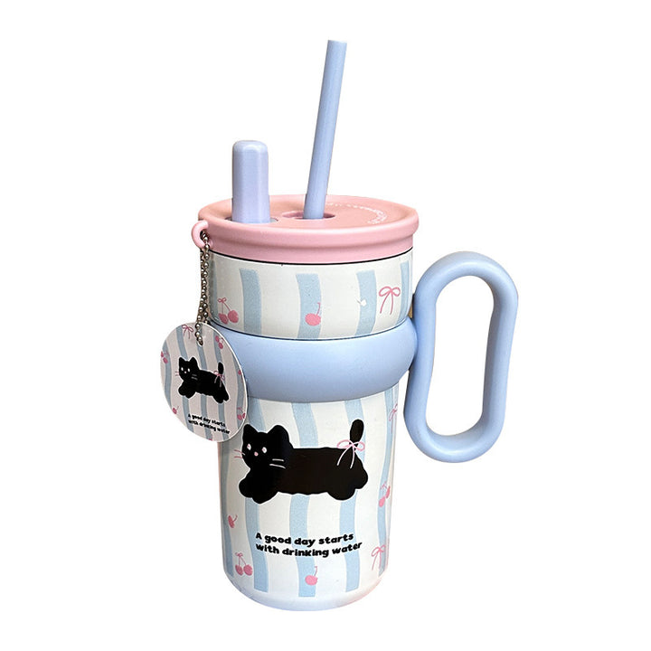 Women’s children’s drinking cup with integrated straw and playful design Kalsten