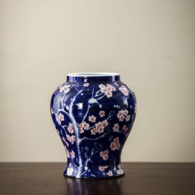 Floral Patterned Decorative Ceramic Jar Kalsten