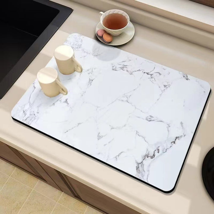 Marble-Inspired Kitchen Counter Mat Kalsten