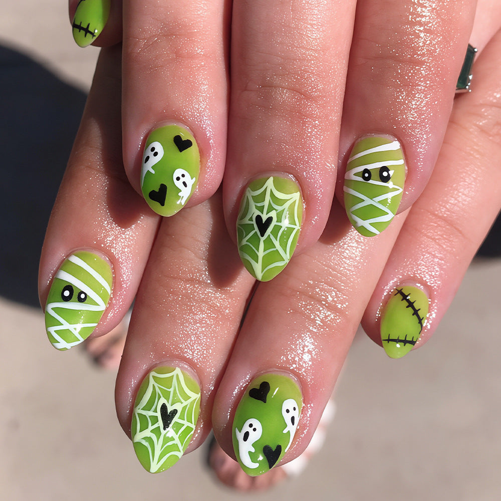 Whimsical Halloween-Themed Press-On Nail Art Set Kalsten