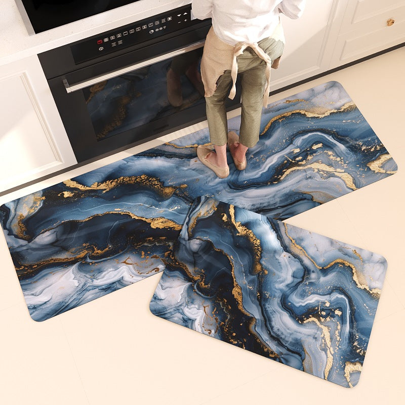Luxurious Marble Design Kitchen Comfort Mat for Home